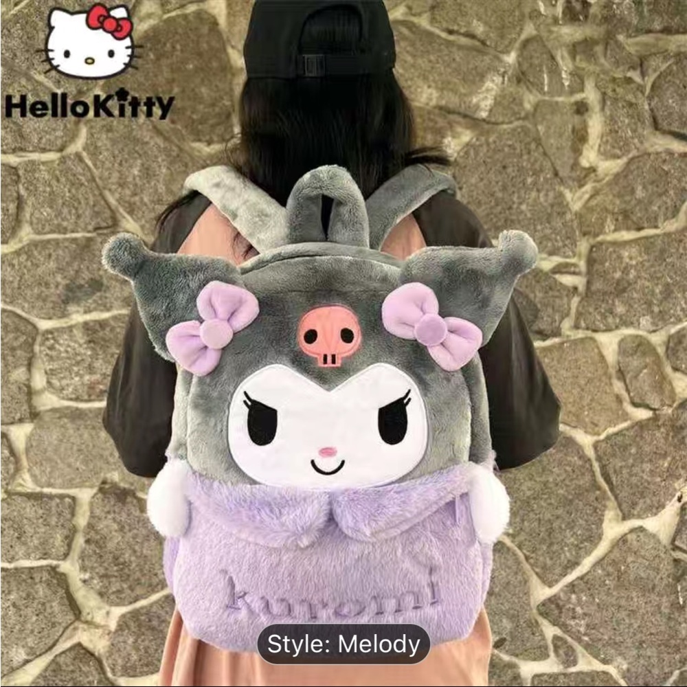 🎒💜🩷SANRIO HELLO KITTY MELODY PLUSH BACKPACK 🎒🎒💜🩷